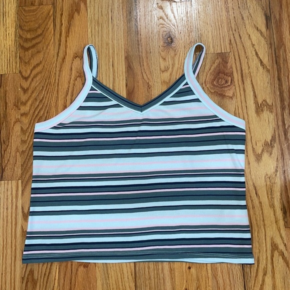 NEW Women's Wide-Strap Cami Top Striped Stretchy Plus Size tank 3X - Picture 6 of 16